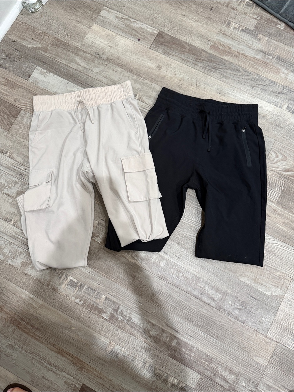 90 Degree By Reflex Kids Cargo Jogger Shorts - Black & Cream